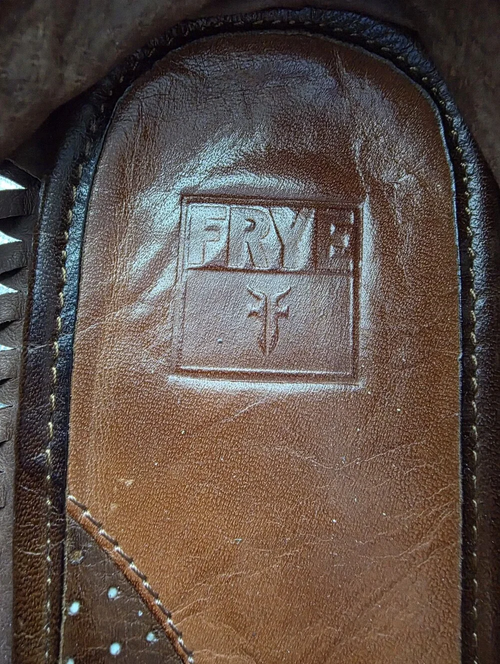 Mens Frye Brown Leather Woven Slip-On Loafers